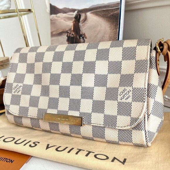 Authentic Louis Vuitton Favorite PM Azue Damier Crossbody Clutch Bag B0698 - Picture 4 of 16